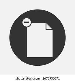 deleted file icon in trendy flat style, file icon, document vector icon on background