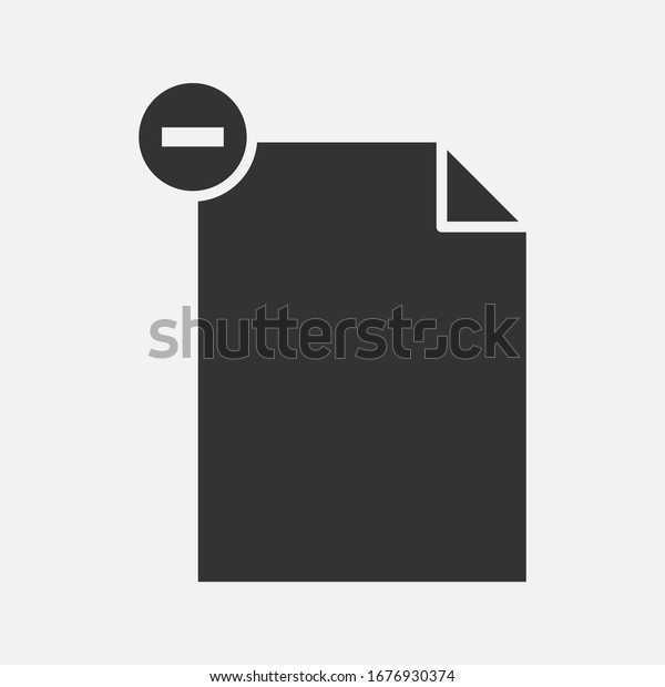 Deleted File Icon Trendy Flat Style Stock Vector (Royalty Free ...