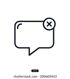 delete-message Icons. e-commerce icon. Сollection of Web and App icons for an online store, delivery, payment, shopping cart, Online Shopping. vector eps 10