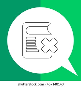 Deleting book line icon