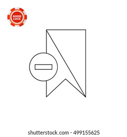Deleting Bookmark Concept Icon