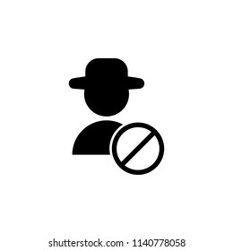 deleting a contact icon. Element of web icon for mobile concept and web apps. Glyph deleting a contact icon can be used for web and mobile
