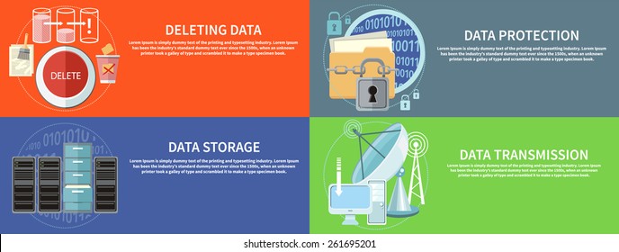 Deleting data files from folder to recycle bin. ?older and lock. Data security concept. Satellite dish transmission data. Cloud computing, render farms, data centers, servers workstations and networks