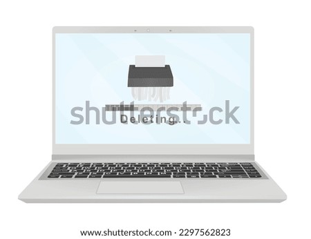 Deleting files icon. vector illustration