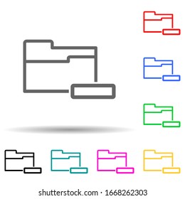 deleting folder icon. Element of simple icon for websites, web design, mobile app, info graphics. Thick line icon for website design and development, app development