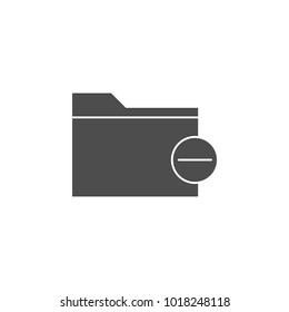 deleting folder icon. Elements of web icon. Premium quality graphic design icon. Signs and symbols collection icon for websites, web design, mobile app on white background