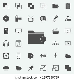 deleting folder icon. web icons universal set for web and mobile