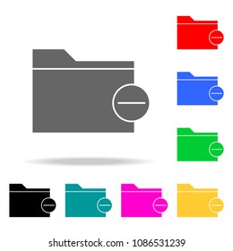 deleting folder icons. Elements of human web colored icons. Premium quality graphic design icon. Simple icon for websites, web design, mobile app, info graphics on white background