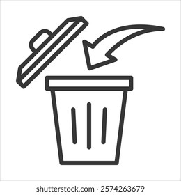 Deleting Icon Vector Illustration Outline