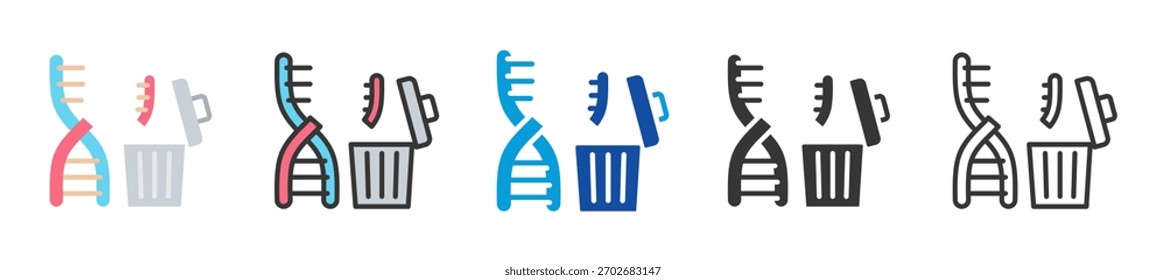 Conjunto de iconos de eliminación Multi Style Varias colecciones
