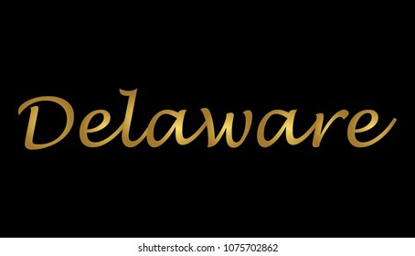 Deleware Logo Type Writing