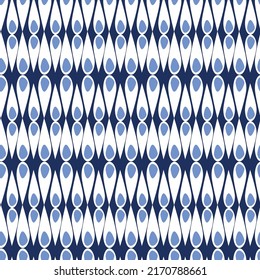 Delft Blue seamless repeat pattern. Great for backgrounds or textiles. Abstract shapes in grays, white, navy, black and blues.