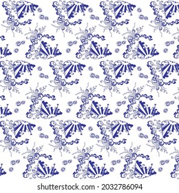 Delft Blue tile abstract design