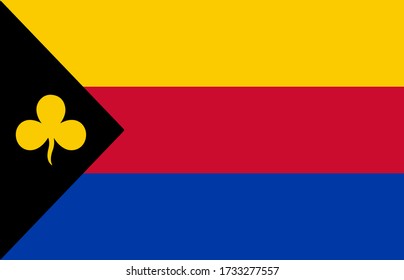 Delfzijl municipality ( Groningen province, Netherlands ) flag vector icon