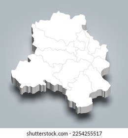 Delhi 3d district map is a union territory of India