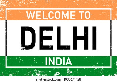 Delhi City Typography vector design. Greetings for T-shirt, poster, card and more