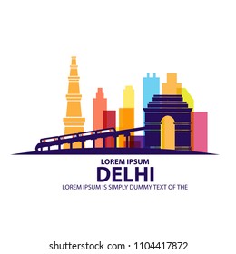 Delhi City Vector Art