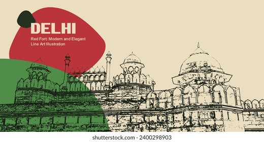 Delhi Lines: Modern and Abstract Cityscape in Detailed Line Art.