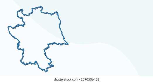 Delhi map outline vector design