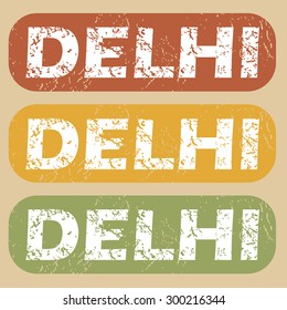 Delhi on colored background