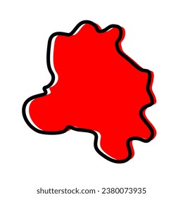 Delhi Union Territory Karte Design Vektorsymbol.