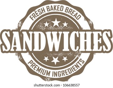 Deli Sandwich Menu Stamp