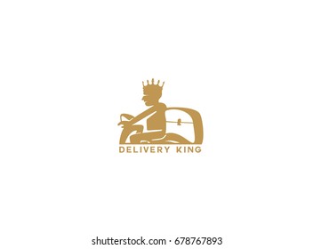 Deliber king icon, free delivery, fast delivery at doorstep, vector illustration