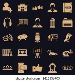 Deliberation icons set. Simple set of 25 deliberation vector icons for web for any design