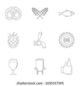 Delicacy icons set. Outline set of 9 delicacy vector icons for web isolated on white background