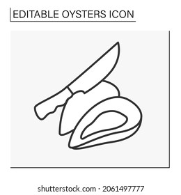 oyster knife drawing