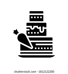 delicacy making glyph icon vector. delicacy making sign. isolated contour symbol black illustration