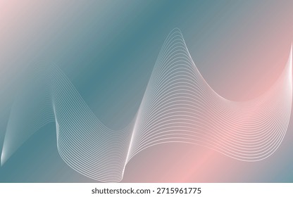 Un delicado fondo abstracto con un gradiente rosa y turquesa y una elegante onda