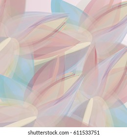 Delicate abstract floral background for wallpaper, wrap paper, fabric print, card, poster. Digital artwork with watercolor imitation. Pastel spring colors, halftones.