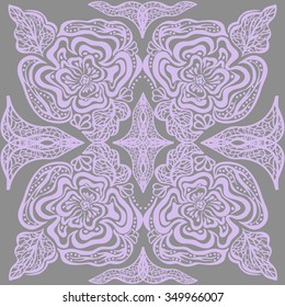 Delicate abstract floral ornament