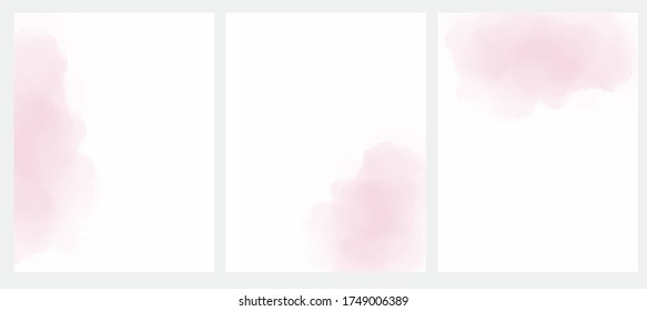 
Delicate Abstract Geometric Vector Layouts. Pink Blurred Painted Stain on a White Background. Pastel Pink Cloudy Sky Vector Design. Blanks without Text. 
