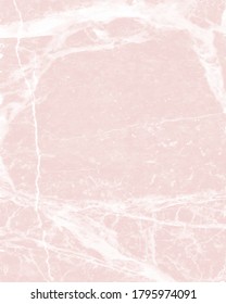 Delicate Abstract Marble Vector Layout. White Irregular Lines on a Light Pink Background. Soft Marble Stone Style Art. Pastel Color Design.