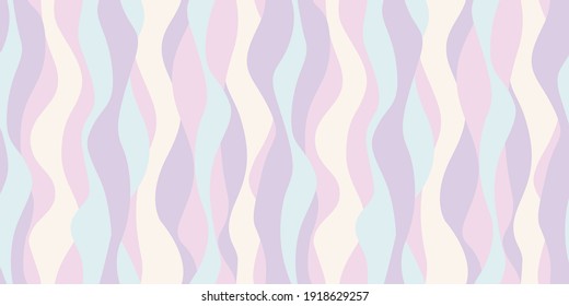 Delicado patrón abstracto sin fisuras con ondas de colores en colores pastel 