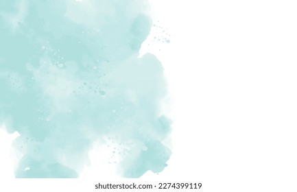 Diseño de vectores de color de agua abstracto. Pintura azul claro manchas y salpicaduras en un fondo blanco. Manchas de color Pastel e impresión de bandeja ideal para la cubierta, pancarta, diseño. Sin texto.