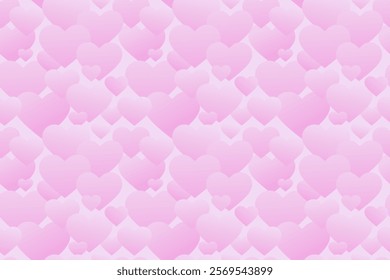 Delicate airy repeating hearts. Seamless vector pattern