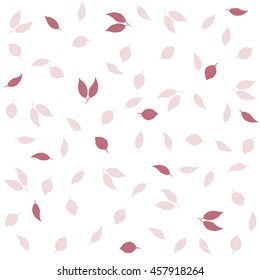 Delicate autumn vintage style background. Small cute retro leaves. Creative vector seamless pattern