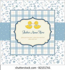 delicate babies twins shower card