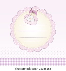delicate baby announcement card