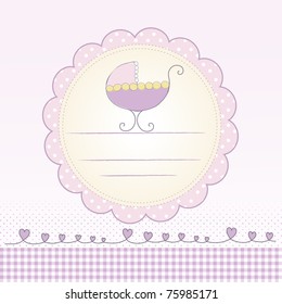 delicate baby announcement card