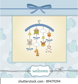 delicate baby boy shower card