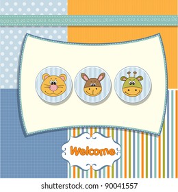 delicate baby boy shower card