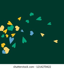 Delicate Background with Colorful hearts. Delicate Pattern for Postcard, Print, Banner or Poster. Pretty hearts For Party Decoration, Wedding, Birthday or Anniversary Invitation. Vector
