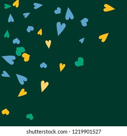 Delicate Background with Colorful hearts. Delicate Pattern for Postcard, Print, Banner or Poster. Pretty hearts For Party Decoration, Wedding, Birthday or Anniversary Invitation. Vector

