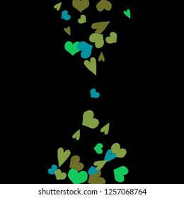 Delicate Background with Colorful hearts. Delicate Pattern for Postcard, Print, Banner or Poster. Pretty hearts For Party Decoration, Wedding, Birthday or Anniversary Invitation. Vector

