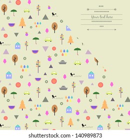  Delicate background with different elements