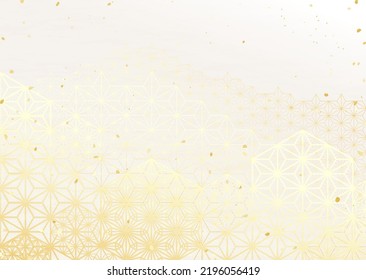 A delicate background illustration arranged with traditional Japanese patterns